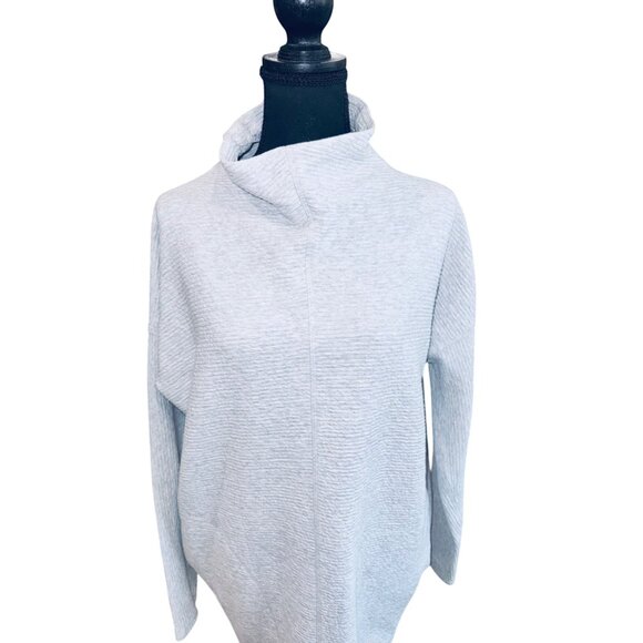 Lululemon Along the Way Cozy Dress Grey Mock Neck Knit Sweater Pocket Athleisure - Picture 3 of 10